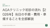 AGAクリニック初診の流れ【2026年】当日の手順・費用・準備することを全部解説