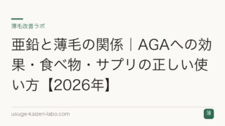 亜鉛と薄毛の関係｜AGAへの効果・食べ物・サプリの正しい使い方【2026年】