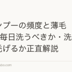 シャンプーの頻度と薄毛【2026年】毎日洗うべきか・洗いすぎは禿げるか正直解説