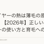 ドライヤーの熱は薄毛の原因になる？【2026年】正しいドライヤーの使い方と育毛への影響