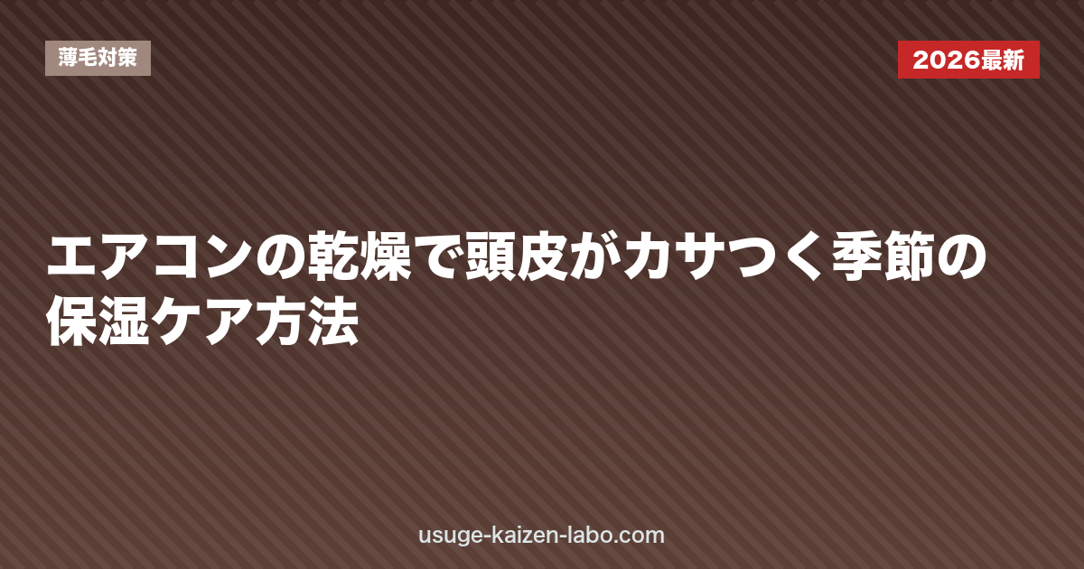エアコンの乾燥で頭皮がカサつく季節の保湿ケア方法