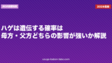 ハゲは遺伝する確率は？母方・父方どちらの影響が強いか解説
