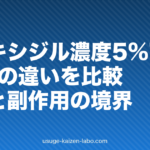 ミノキシジル濃度5%・7%・15%の違いを比較|効果と副作用の境界