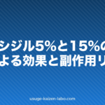 ミノキシジル5%と15%の違い|濃度による効果と副作用リスク