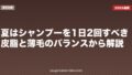 夏はシャンプーを1日2回すべき?皮脂と薄毛のバランスから解説