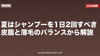 夏はシャンプーを1日2回すべき？皮脂と薄毛のバランスから解説