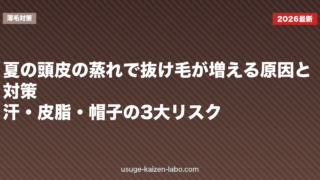夏の頭皮の蒸れで抜け毛が増える原因と対策｜汗・皮脂・帽子の3大リスク