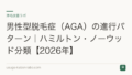 男性型脱毛症(AGA)の進行パターン|ハミルトン・ノーウッド分類【2026年】
