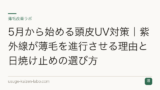 5月から始める頭皮UV対策｜紫外線が薄毛を進行させる理由と日焼け止めの選び方