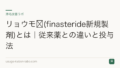 リョウモ®(finasteride新規製剤)とは|従来薬との違いと投与法