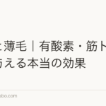 運動と薄毛|有酸素・筋トレが髪に与える本当の効果
