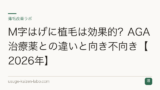 M字はげに植毛は効果的？AGA治療薬との違いと向き不向き【2026年】