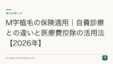 M字植毛の保険適用｜自費診療との違いと医療費控除の活用法【2026年】