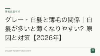 グレー・白髪と薄毛の関係｜白髪が多いと薄くなりやすい？原因と対策【2026年】
