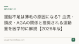 運動不足は薄毛の原因になる？血流・頭皮・AGAの関係と推奨される運動量を医学的に解説【2026年版】