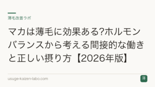 マカは薄毛に効果ある?ホルモンバランスから考える間接的な働きと正しい摂り方【2026年版】