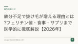 鉄分不足で抜け毛が増える理由とは?フェリチン値・食事・サプリまで医学的に徹底解説【2026年】