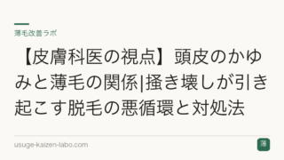 【皮膚科医の視点】頭皮のかゆみと薄毛の関係|掻き壊しが引き起こす脱毛の悪循環と対処法