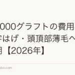 植毛2000グラフトの費用相場|M字はげ・頭頂部薄毛への対応費用【2026年】