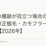 植毛の傷跡が目立つ場合の対処法|修正植毛・カモフラージュ方法【2026年】