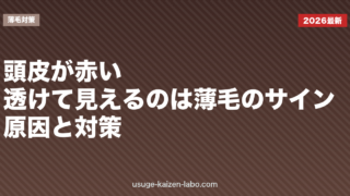 頭皮が赤い・透けて見えるのは薄毛のサイン？原因と対策