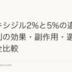 ミノキシジル2%と5%の違い|濃度別の効果・副作用・選び方を完全比較