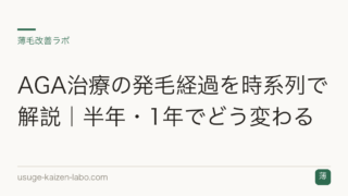 AGA治療の発毛経過を時系列で解説｜半年・1年でどう変わる