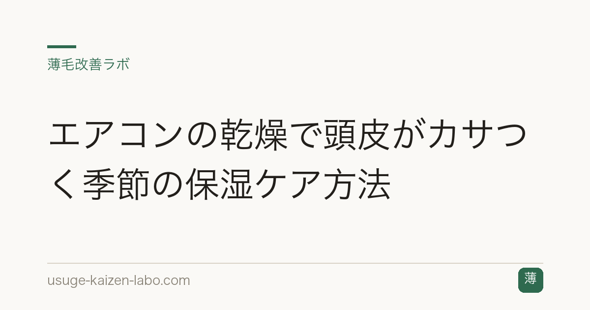 エアコンの乾燥で頭皮がカサつく季節の保湿ケア方法