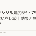 ミノキシジル濃度5%・7%・15%の違いを比較|効果と副作用の境界