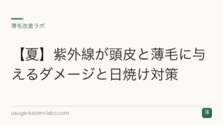 【夏】紫外線が頭皮と薄毛に与えるダメージと日焼け対策