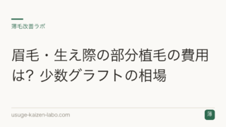 眉毛・生え際の部分植毛の費用は？少数グラフトの相場
