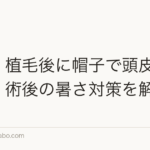 【夏】植毛後に帽子で頭皮が蒸れる?術後の暑さ対策を解説