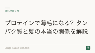 プロテインで薄毛になる？タンパク質と髪の本当の関係を解説