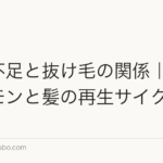 睡眠不足と抜け毛の関係|成長ホルモンと髪の再生サイクル
