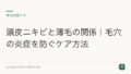 頭皮ニキビと薄毛の関係|毛穴の炎症を防ぐケア方法
