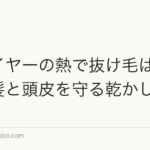 ドライヤーの熱で抜け毛は増える?髪と頭皮を守る乾かし方