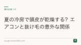夏の冷房で頭皮が乾燥する？エアコンと抜け毛の意外な関係