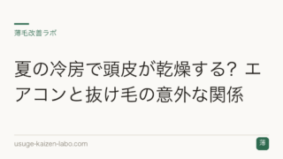 夏の冷房で頭皮が乾燥する？エアコンと抜け毛の意外な関係