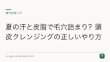 夏の汗と皮脂で毛穴詰まり？頭皮クレンジングの正しいやり方