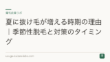 夏に抜け毛が増える時期の理由｜季節性脱毛と対策のタイミング