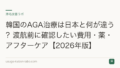 韓国のAGA治療は日本と何が違う?渡航前に確認したい費用・薬・アフターケア【2026年版】