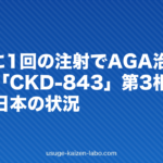 3か月に1回の注射でAGA治療?鍾根堂「CKD-843」第3相試験の中身と日本の状況