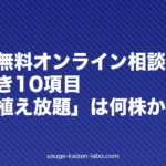 植毛の無料オンライン相談で聞くべき10項目|定額「植え放題」プランは何株から得か【2026年】
